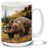 Majestic Grizzly bears roam the mountainside in this beautiful scene.