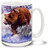 A beautiful Grizzly Bear in a Winter Wonderland.
