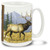 Bull Elks among beautiful mountains and trees.