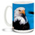 Beautiful Eagle against an ocean blue background.