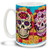 Day of the Dead Colorful Sugar Skulls Blue 15 oz. Mug