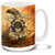 Only In Death Does Duty End is not just a slogan, it's a lifelong commitment. Military skull surrounded by rifles coffee mug is dishwasher and microwave safe.