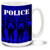 Police Mug featuring peace officers in full riot gear and Police stencil! Police Coffee Mug is dishwasher and microwave safe.