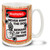 Tell it like it is with this Warning: Never Mind the Dog Beware of the Owner gun coffee mug complete with bullet holes. Fetch me my bullets, Fido! Fun Warning Sign gun mug is dishwasher and microwave safe.