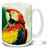 Macaw on Green Background - 15oz Mug