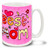 Best Mom with Pink Background - 15oz Mug