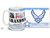 Show your pride in your United States Air Force grandchild with this colorful Air Force Grandma and Proud coffee mug. U.S. Air Force mug also makes a great gift for your proud Grandmother! 15oz Air Force Grandma Coffee Mug is dishwasher and microwave safe.