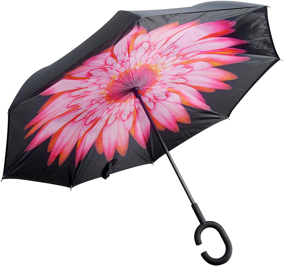 Pink Floral Umbrella