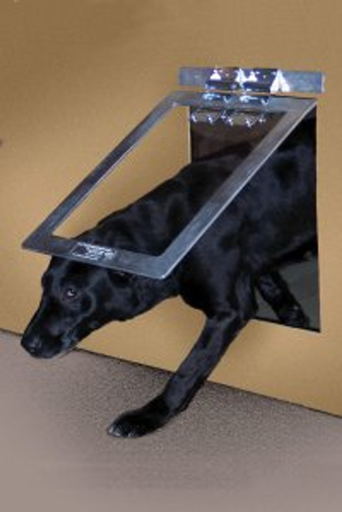 Heavy Duty Dog Door® 
Unique two-way design.