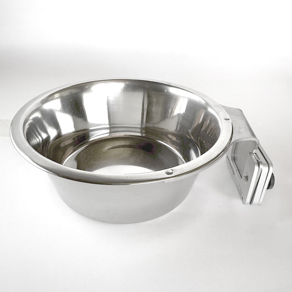 The largest single bowl in the Kennel Gear stainless steel bowl lineup, the 2 Quart system is built for large and giant breed dogs that move through smaller capacities too quickly for practical kennel management