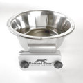 The largest single bowl in the Kennel Gear stainless steel bowl lineup, the 2 Quart system is built for large and giant breed dogs that move through smaller capacities too quickly for practical kennel management