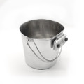 The 6 Quart Stainless Steel Pail System is a high-capacity stainless steel dog kennel water pail sized for large to extra large dogs in fixed kennel environments where water demand is significant.