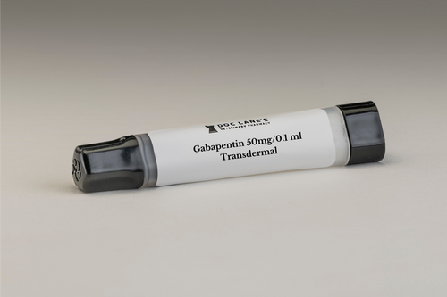 Gabapentin 50 mg/0.1 ml Transdermal compounded by Doc Lane's Veterinary Pharmacy.