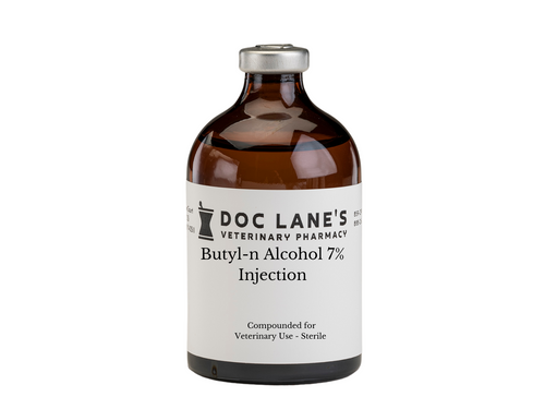 Butyl-n  Alcohol 7% Injection compounded by Doc Lane's Veterinary Pharmacy.