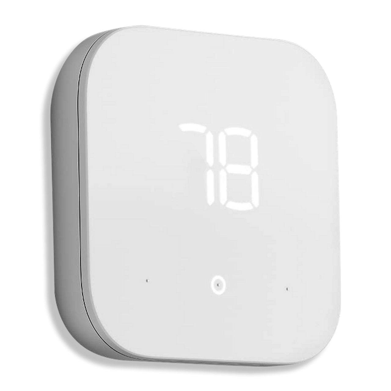 Amazon Smart Thermostat set to 78 degrees with white background