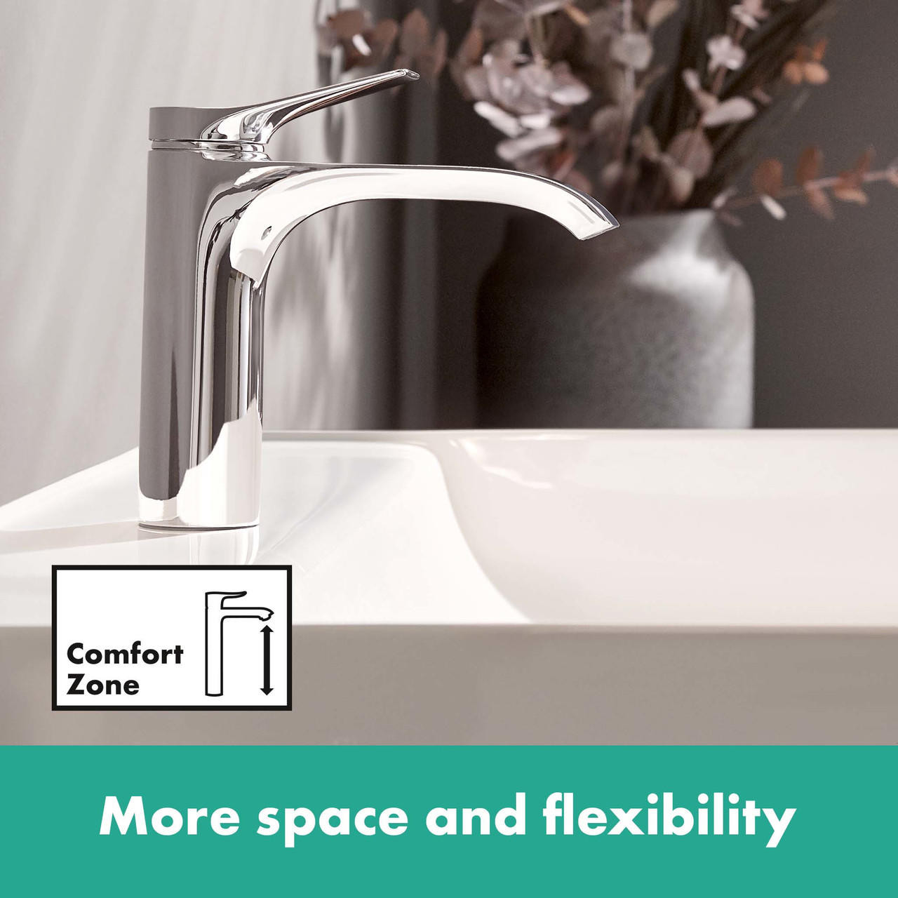 Hansgrohe Vivenis Single Lever Basin Mixer 110 , Waste 75020000