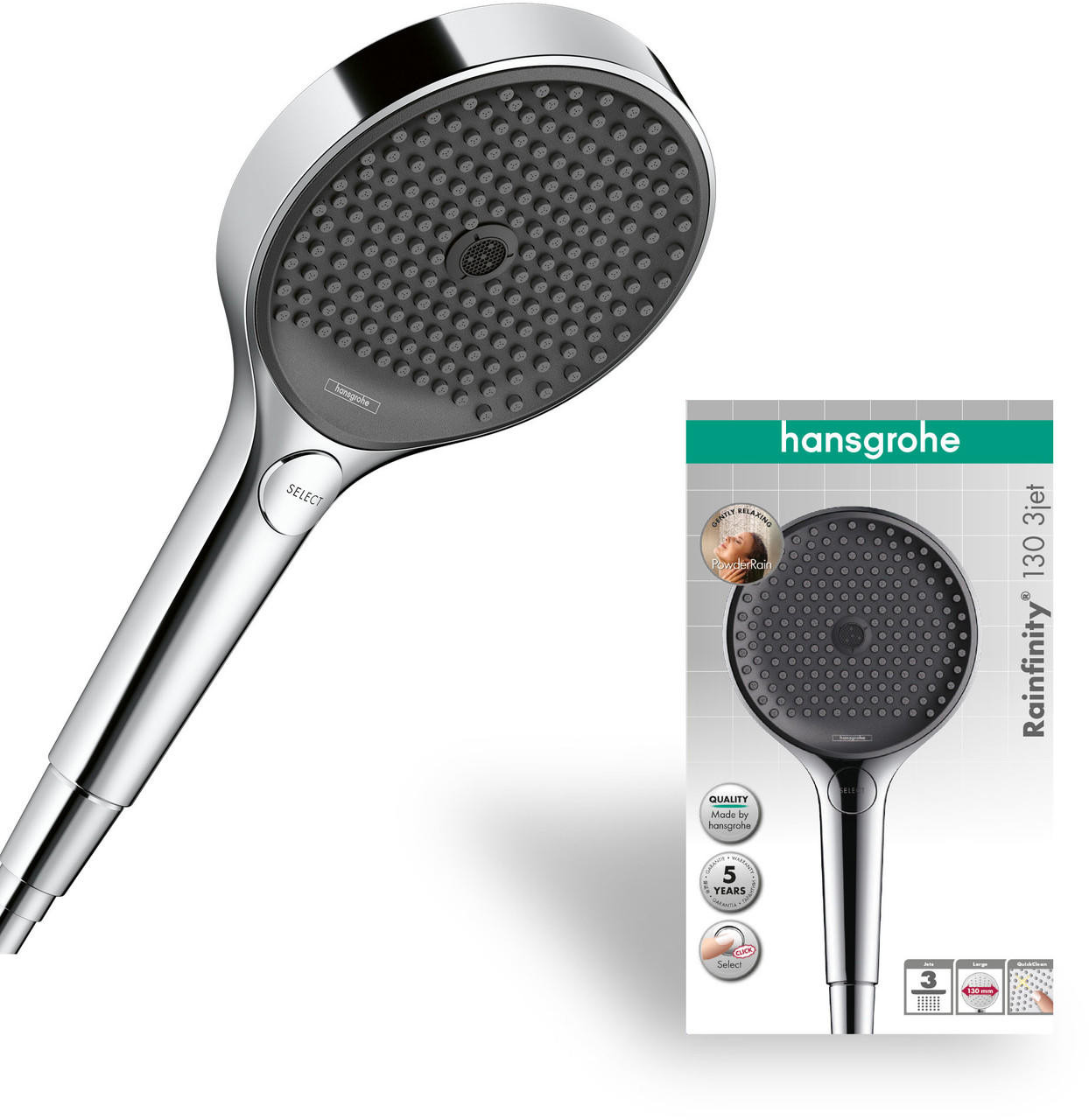 Hansgrohe RainFinity Hand Shower 130 3Jet 26864000