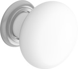 Heritage Door Knob - White Ceramic/Stainless Steel