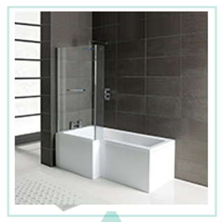 P & L shaped Shower Baths