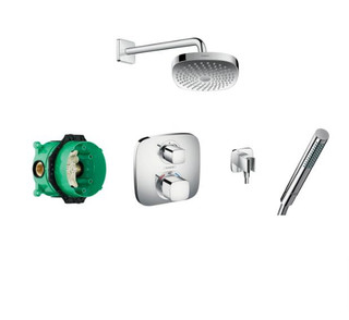 hansgrohe Croma Select Ecostat E 2Way Shower Wall Mounted  Junction 2 Interiors Bathrooms