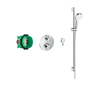 hansgrohe Round Valve With Croma Select Rail Kit  Junction 2 Interiors Bathrooms