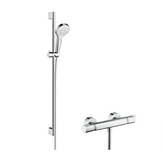 hansgrohe Round Croma Select Rail Kit With Valve  Junction 2 Interiors Bathrooms