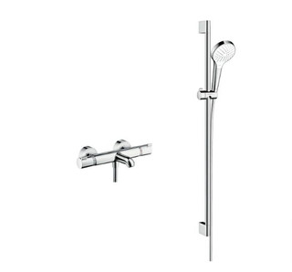 hansgrohe Round Croma Select Rail Kit With Bath/Shower Valve  Junction 2 Interiors Bathrooms