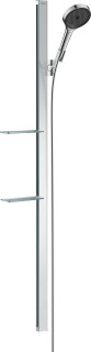 hansgrohe RainFinity Shower Set 130 3Jet W/Shower Bar 150cm & Shelves  Junction 2 Interiors Bathrooms