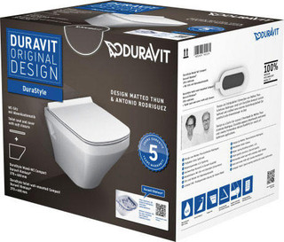  Duravit DuraStyle Basic Toilet 480mm, Rimless Seat & Cover 