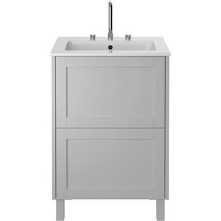  Heritage Lynton 600mm Freestanding Bathroom Vanity - Dove Grey 