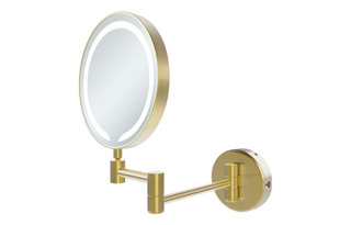 Serenity Round LED Cosmetic Bathroom Mirror - Brushed Brass  Junction 2 Interiors Bathrooms