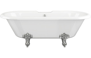 BeLeft Handedurst Freestanding  Bath 1690x740x620mm 2 Tap Holes with feet - White  Junction 2 Interiors Bathrooms