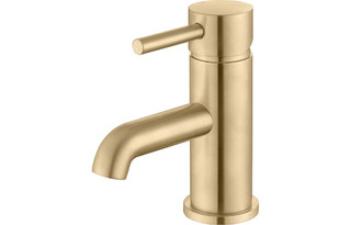 J2 Bathrooms Kuang Basin Mixer & Waste - Brushed Brass JTWO105801 