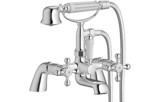 J2 Bathrooms Saimaa Bath Mixer with Handheld Shower Head in Chrome JTWO105752 