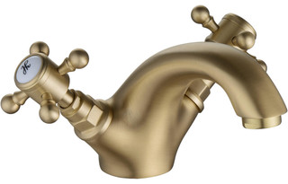 J2 Bathrooms Thale Basin Mixer & Pop Up Waste - Brushed Brass JTWO106803 