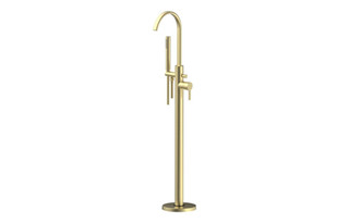 J2 Bathrooms Helvellyn Floor Standing Bath Shower Mixer - Brushed Brass JTWO108102 