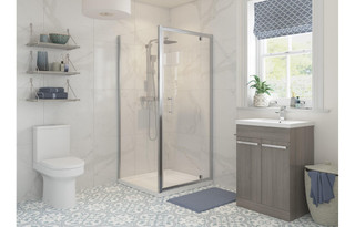 J2 Bathrooms Nile 700mm Shower Pivot Door - Chrome JTWO101414 