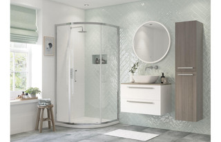 J2 Bathrooms Euphrates 800mm 1 Door Shower Quadrant - Chrome JTWO101461 