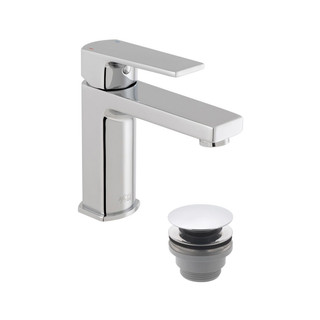  VADO Ekko Mono Basin Mixer + Push Basin Waste AX-EKO-100/CC-CP 