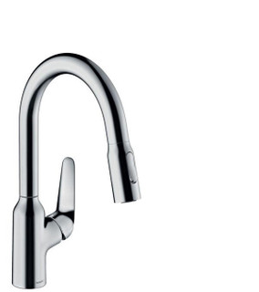 hansgrohe Focus M42 Single Lever Kitchen Mixer 180 pull out Spray 2 Jet sBox  Junction 2 Interiors Bathrooms