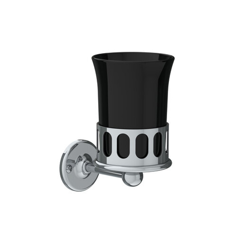  Lefroy Brooks Classic Black Bone China Mug & Holder 