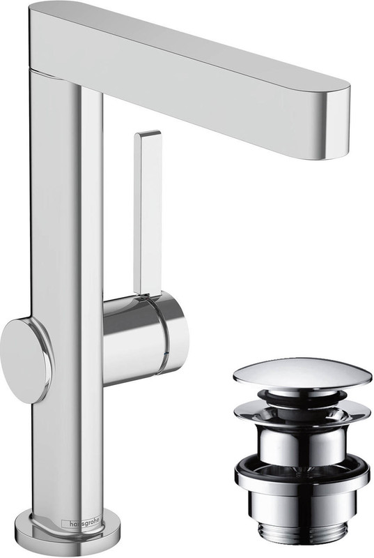 hansgrohe Finoris Single Lever Basin Mixer 230 Swivel Spout & Push Open Waste  Junction 2 Interiors Bathrooms