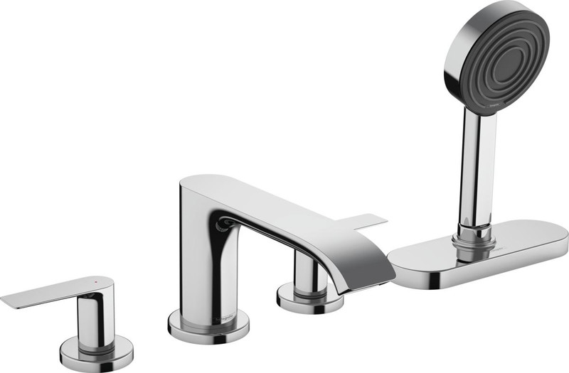 hansgrohe Vivenis 4-Hole Rim Mounted Bath Mixer With sBox  Junction 2 Interiors Bathrooms