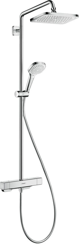 hansgrohe Croma E Showerpipe 280 1Jet With Thermostat  Junction 2 Interiors Bathrooms