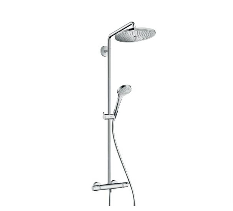 hansgrohe Round Croma Select 280 Showerpipe  Junction 2 Interiors Bathrooms