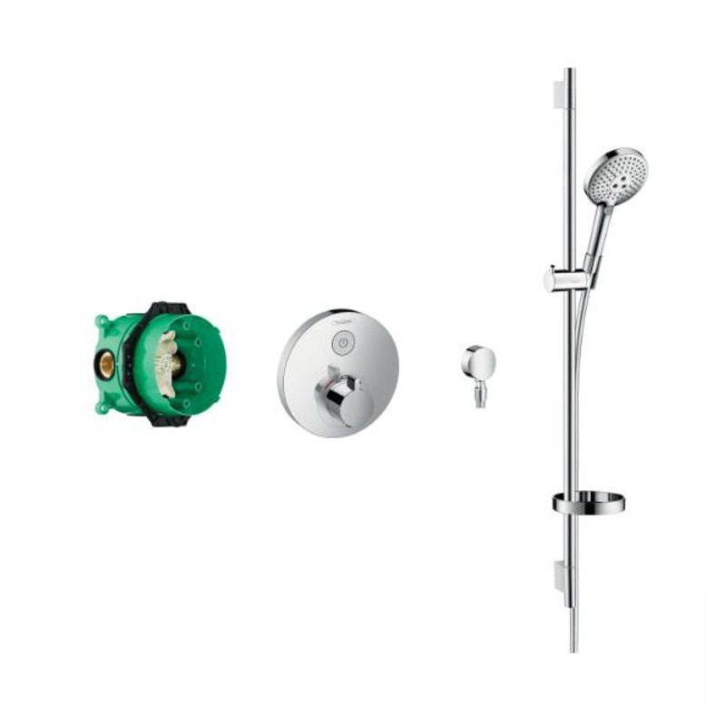 hansgrohe Round Select Valve With Raindance Select Rail Kit  Junction 2 Interiors Bathrooms
