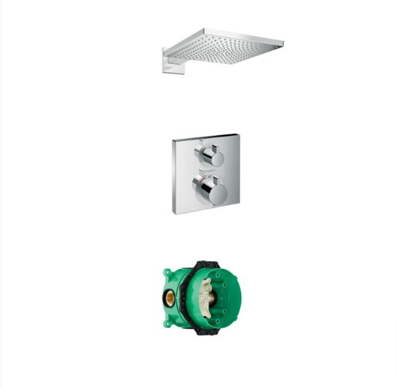 hansgrohe Raindance E Wall Mounted Shower Ecostat 1Function  Junction 2 Interiors Bathrooms
