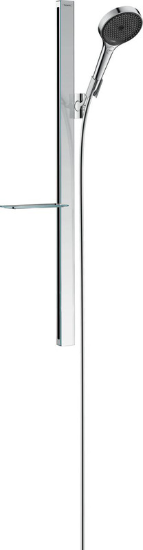 hansgrohe RainFinity Shower Set 130 3Jet With Shower Bar 90cm & Shelf  Junction 2 Interiors Bathrooms