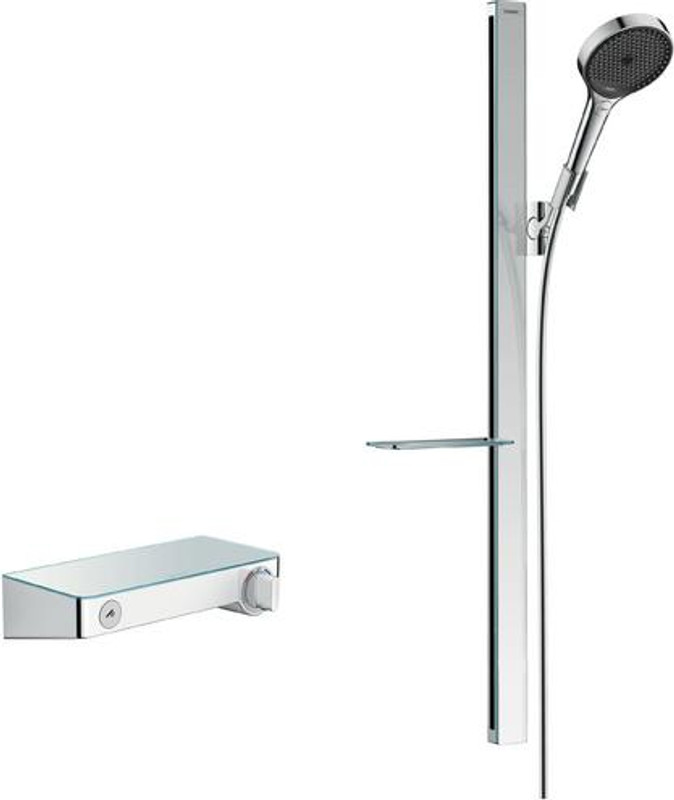 hansgrohe Round RainFinity Rail Kit With Select Valve  Junction 2 Interiors Bathrooms