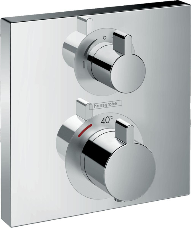 hansgrohe Ecostat Square Thermostat For Concealed Inst For 2 Functions  Junction 2 Interiors Bathrooms